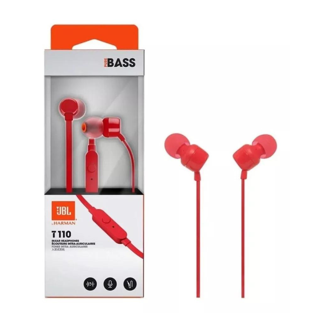 Audifonos JBL In-Ear Headphones Tune110 Rojo