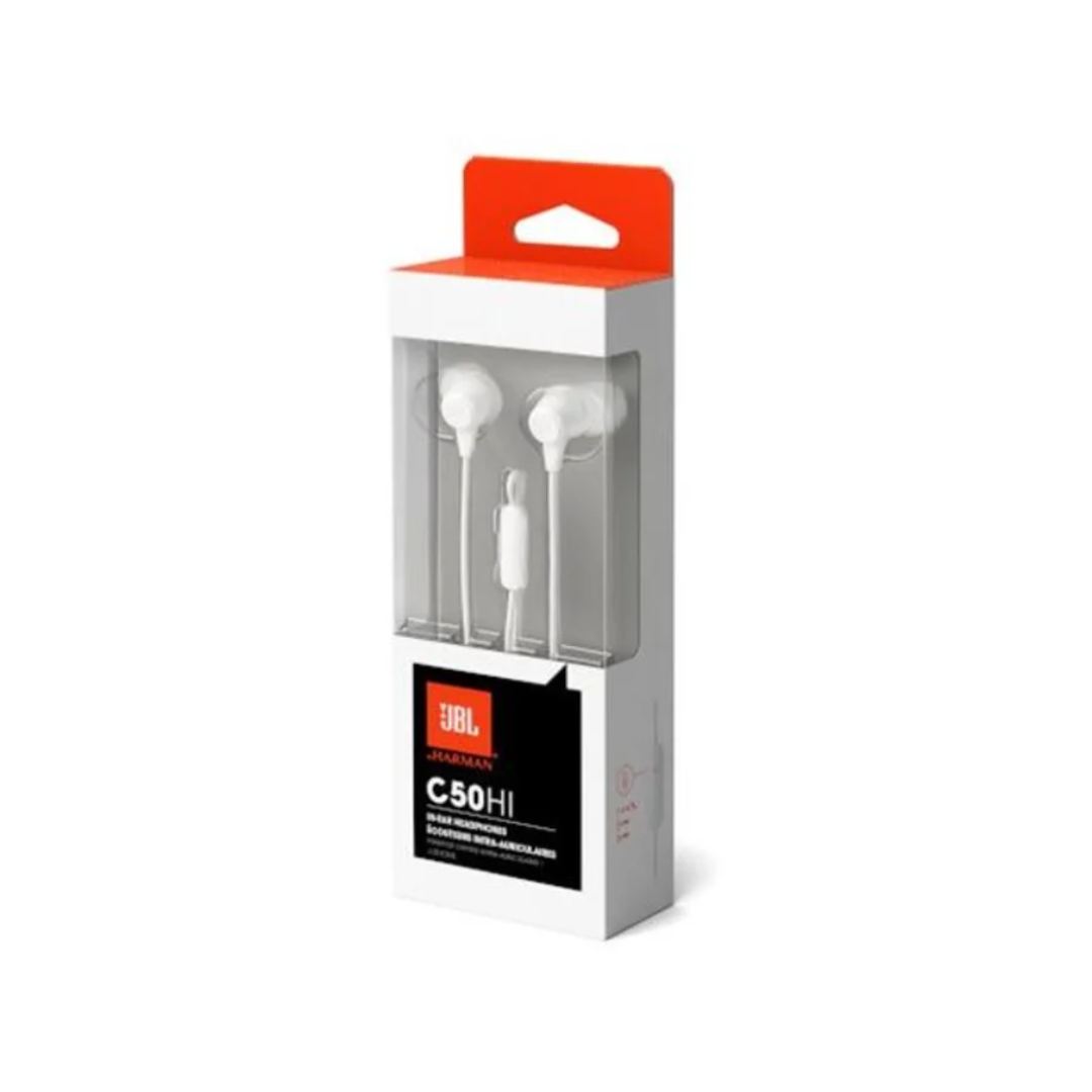 Audifonos JBL In-Ear Headphones C50HI Blanco