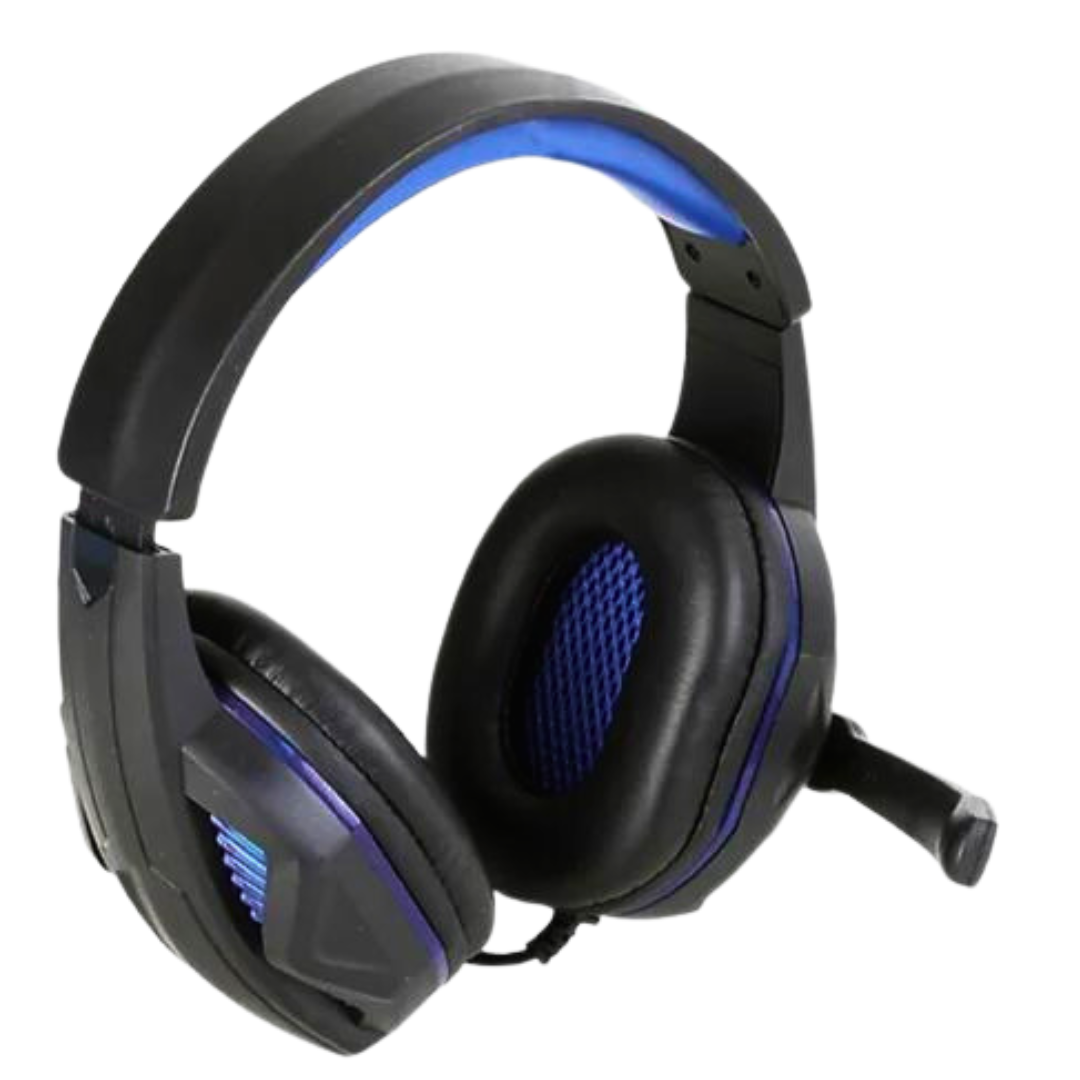 Audífonos Gamer Njoytech Nja-gm2016 Azul Con Luz Rgb Led