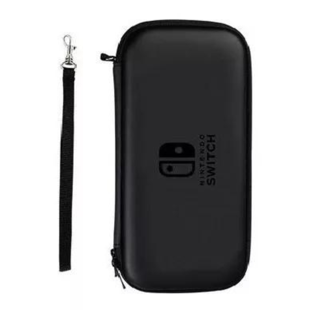 Estuche Resistente Con Tapas Duras Nintendo Switch Negro