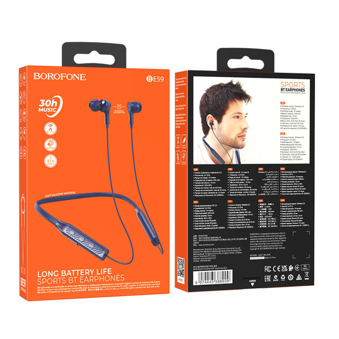 Auriculares Deportivos Inalámbricos In-ear Borofone Be59