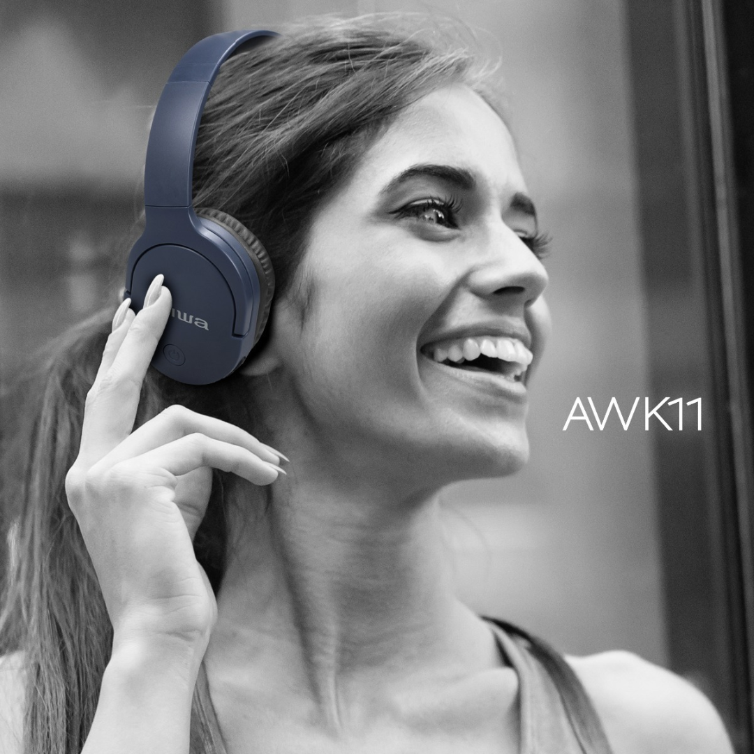 Audífonos Aiwa On-ear Bluetooth Micrófono Color Azul