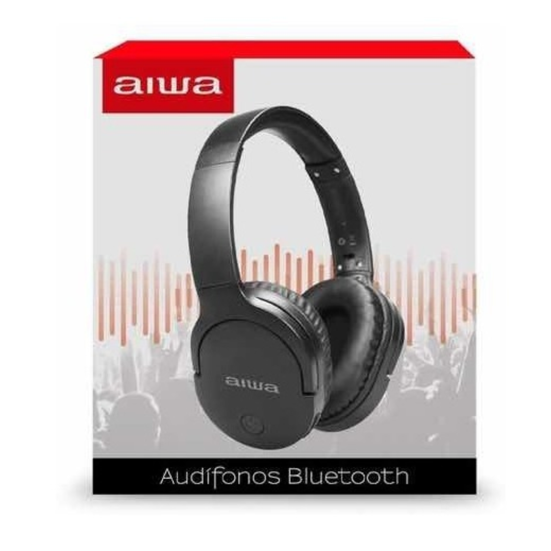 Audífonos Aiwa On-ear Bluetooth Micrófono Color Negro