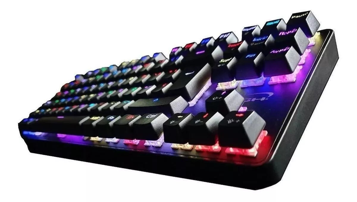 Teclado Gamer Ghost Knight 3 Tournament Edition Outemu Blue Español Con Luz Rgb