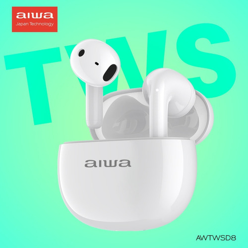 Audífonos Aiwa inalámbrico Tactil In-ear Bluetooth 5.3 Blanco