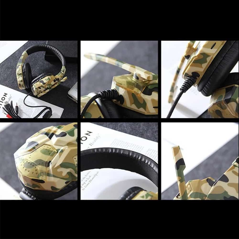 Headset Gamer Camuflado Amarillo Soyto Sy830