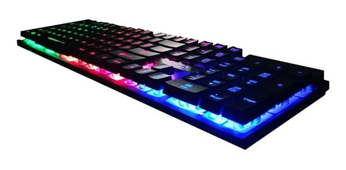 Kit Gamer Teclado Y Mouse Ghost Knight 2 Compatible Con Ps4